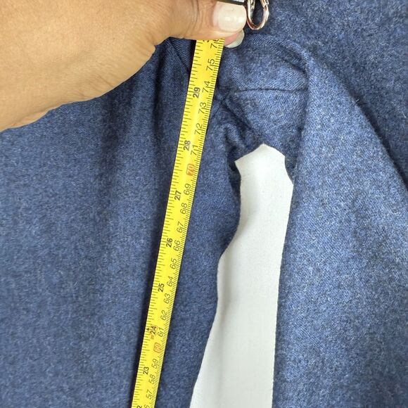 Paul Frederick Men’s 36x29 Navy Blue Pleated Dress Pants Cuffed Wool Cashmere - Picture 11 of 14